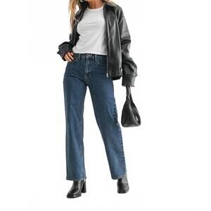 NEW JBD. women's audra retro straight jeans in dark blue